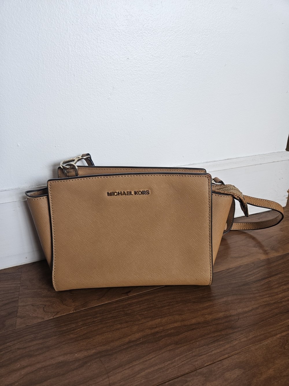 Michael Kors Tan Saffiano Leather Crossbody